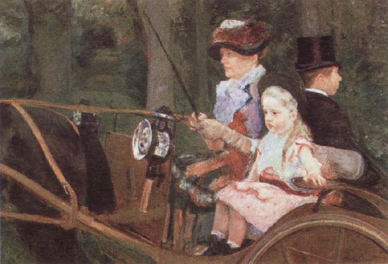 Mary Cassatt A Woman and Child in the Driving Seat Norge oil painting art